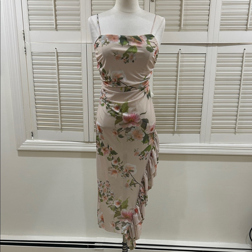 New Zara Floral Spaghetti Strap Dress